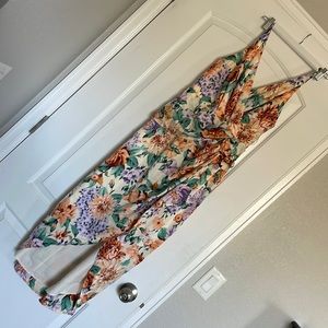 Express High-Low Floral Midi Dress